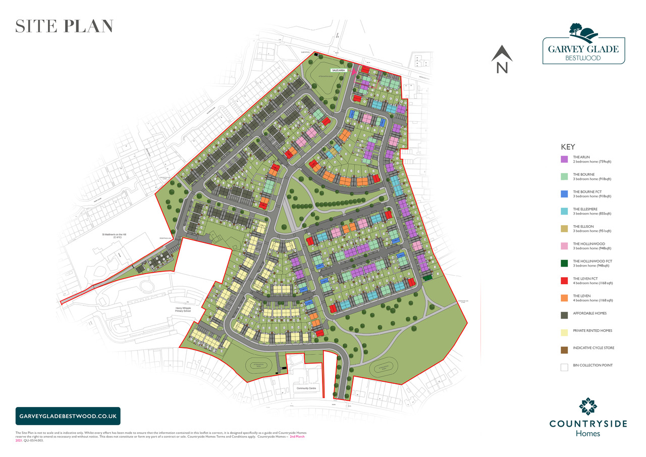 Garvey Glade New Build Homes in Bestwood for Sale, New Houses